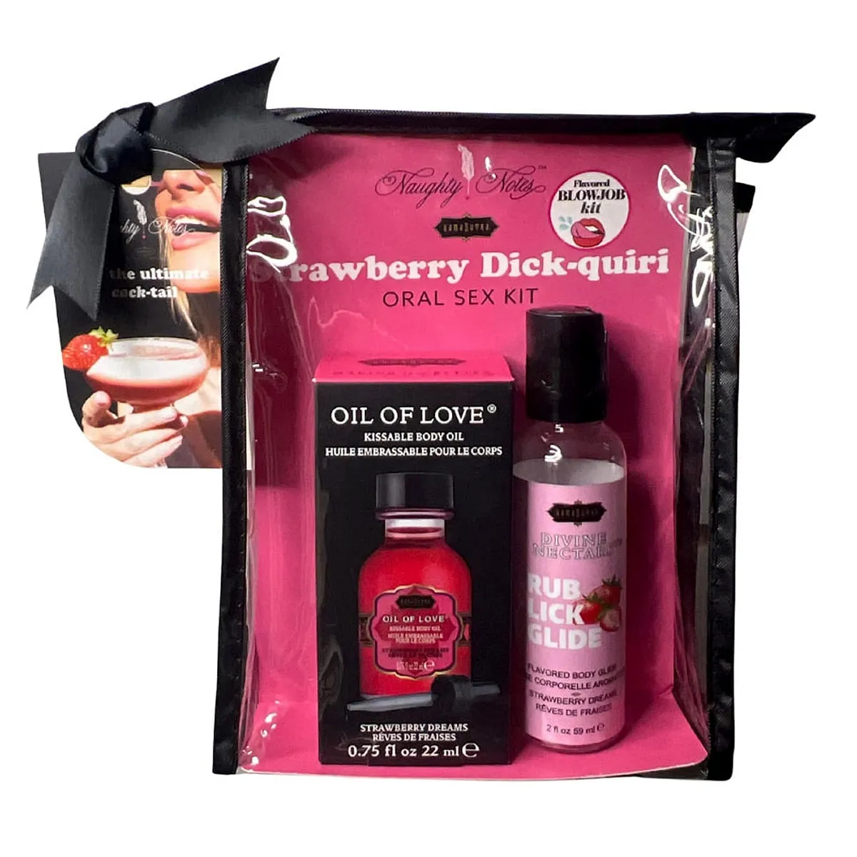 Naughty Notes kit Strawberry Dick-quiri de KamaSutra